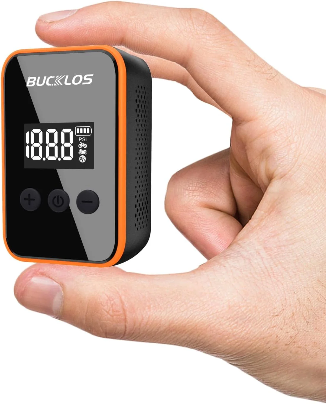 پمپ باد کوچک دوچرخه با فشارسنج باکلوس، حداکثر 150PSI، پمپ برقی قابل حمل تایر دوچرخه، باتری Type-C با توقف خودکار، دارای والف پرستا و شرادر برای دوچرخه کورسی، دوچرخه کوهستان و دوچرخه برقی