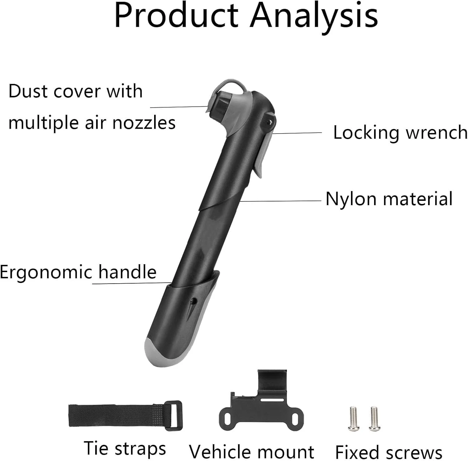 تلمبه دوچرخه، تلمبه کوچک دوچرخه، تلمبه قابل حمل دوچرخه، تلمبه دستی نصب شده روی فریم دوچرخه کوهستان
