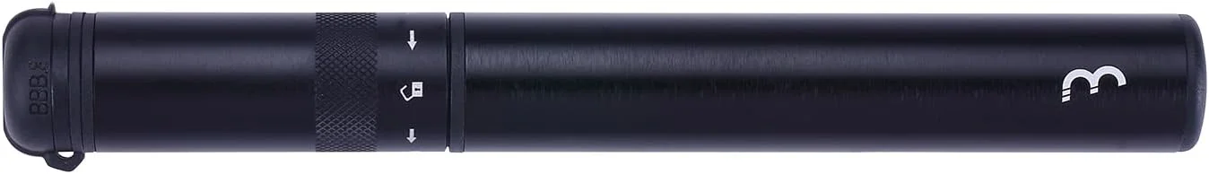 پمپ دوچرخه کوچک BBB Cycling Samurai مناسب دوچرخه کورسی | مناسب برای والف های پرستا، شرادر و دانلوپ | کوچک و قابل حمل | حجم و فشار بالا