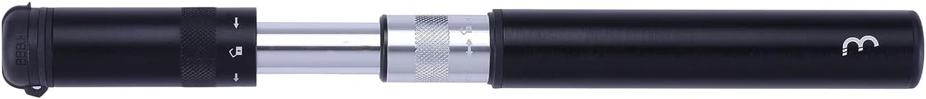 پمپ دوچرخه کوچک BBB Cycling Samurai مناسب دوچرخه کورسی | مناسب برای والف های پرستا، شرادر و دانلوپ | کوچک و قابل حمل | حجم و فشار بالا