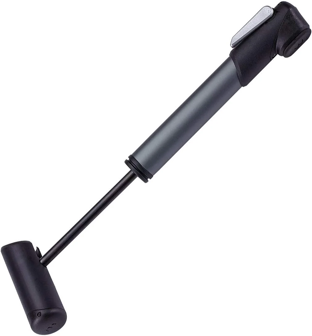 تلمبه دستی دوچرخه BBB Cycling WindRush S | تلمبه دستی با سری یونیورسال DualHead 3.0 برای پرستا، دانلوپ و شرادر | BMP-55 | خاکستری، 250 میلی متر