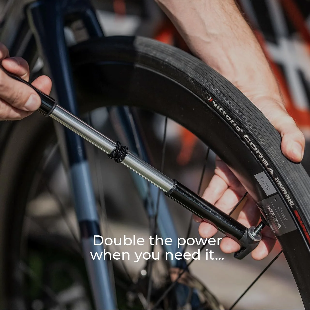 تلمبه دوچرخه کوچک BBB Cycling DoubleShot I تلمبه تاشو 120 میلی متری I تلمبه دوچرخه 35 سی سی با والف پرستا I تلمبه مناسب تیوبلس I BMP-102