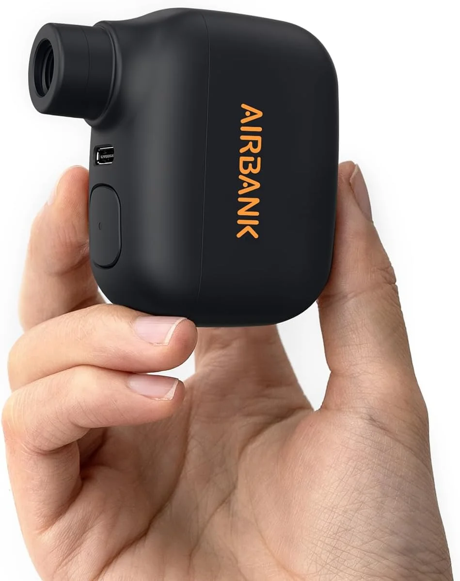 پمپ باد کوچک دوچرخه ایربانک مدل Pocket SE، پمپ باد برقی 100 PSI برای دوچرخه‌های کورسی، پمپ باد قابل حمل دوچرخه، پرکننده لاستیک دوچرخه برای والف شرادر و پرستا با باتری قابل شارژ