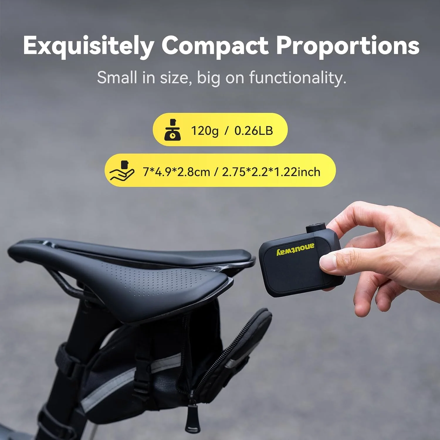 پمپ باد شارژی دوچرخه، پمپ تایر دوچرخه قابل حمل کوچک، خاموش شدن خودکار، حداکثر 150 PSI پمپ برقی دوچرخه برای شیر شرادر و پرستآ AT1