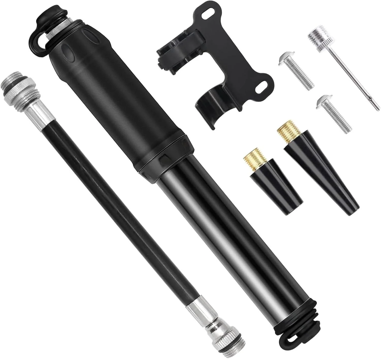 تلمبه لاستیک دوچرخه کوچک قابل حمل، تلمبه بدنه دوچرخه 100PSI مناسب برای والف های پرستا و شرادر، سایز جیبی سبک وزن، لوازم جانبی دوچرخه