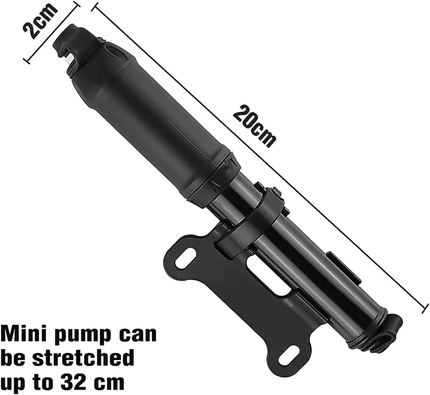 تلمبه لاستیک دوچرخه کوچک قابل حمل، تلمبه بدنه دوچرخه 100PSI مناسب برای والف های پرستا و شرادر، سایز جیبی سبک وزن، لوازم جانبی دوچرخه
