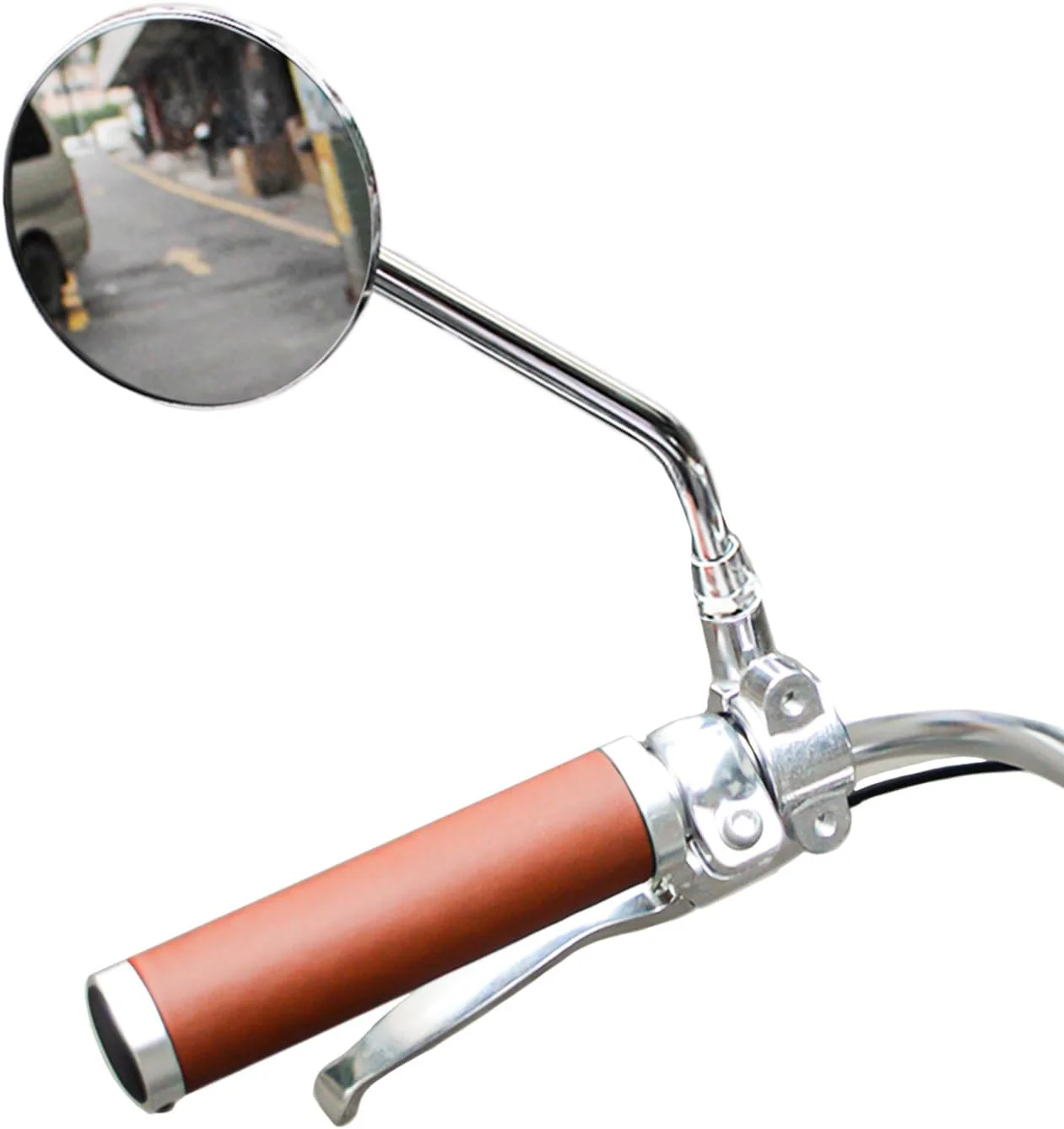 آینه دوچرخه قدیمی فلزی برای فرمان، آینه دید عقب دوچرخه کروز، آینه بغل دوچرخه برقی، قاب فولادی گالوانیزه برای قطعات دوچرخه رترو