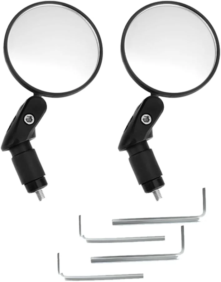 آینه دید عقب دوچرخه Twilight Garage، جهانی، قابل تنظیم 360 درجه، آینه فرمان دوچرخه برای فرمان های 14-22 میلی متر، بسته 2 عددی