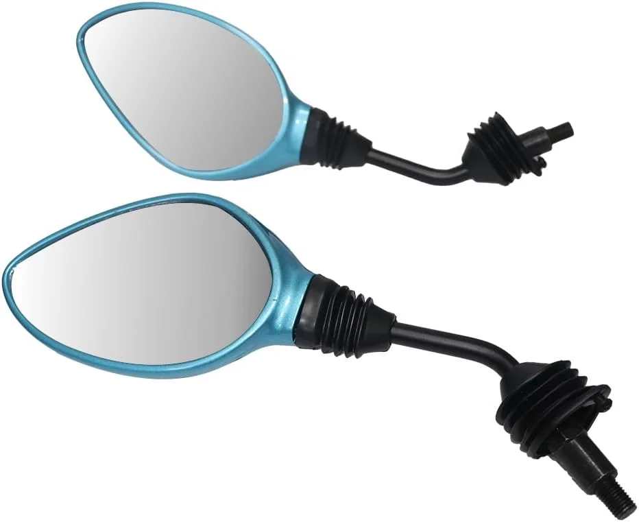 آینه موتور سیکلت تی وی اس (آبی فیروزه ای) - ست دو عددی
