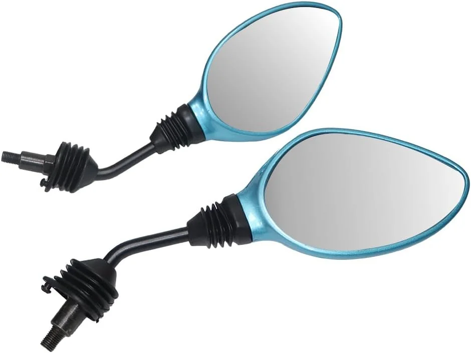 آینه موتور سیکلت تی وی اس (آبی فیروزه ای) - ست دو عددی