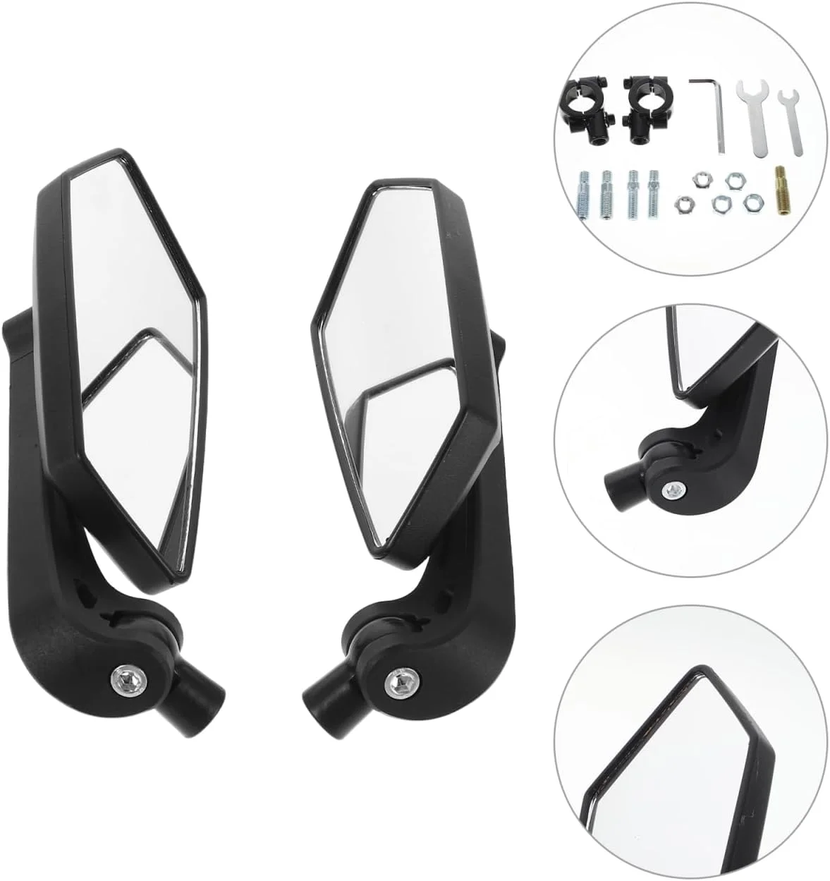 آینه سه چرخه ULTECHNOVO، نصب آسان، ساختار محکم، دید گسترده، آینه عقب برای دوچرخه، موتور سیکلت، دوچرخه برقی