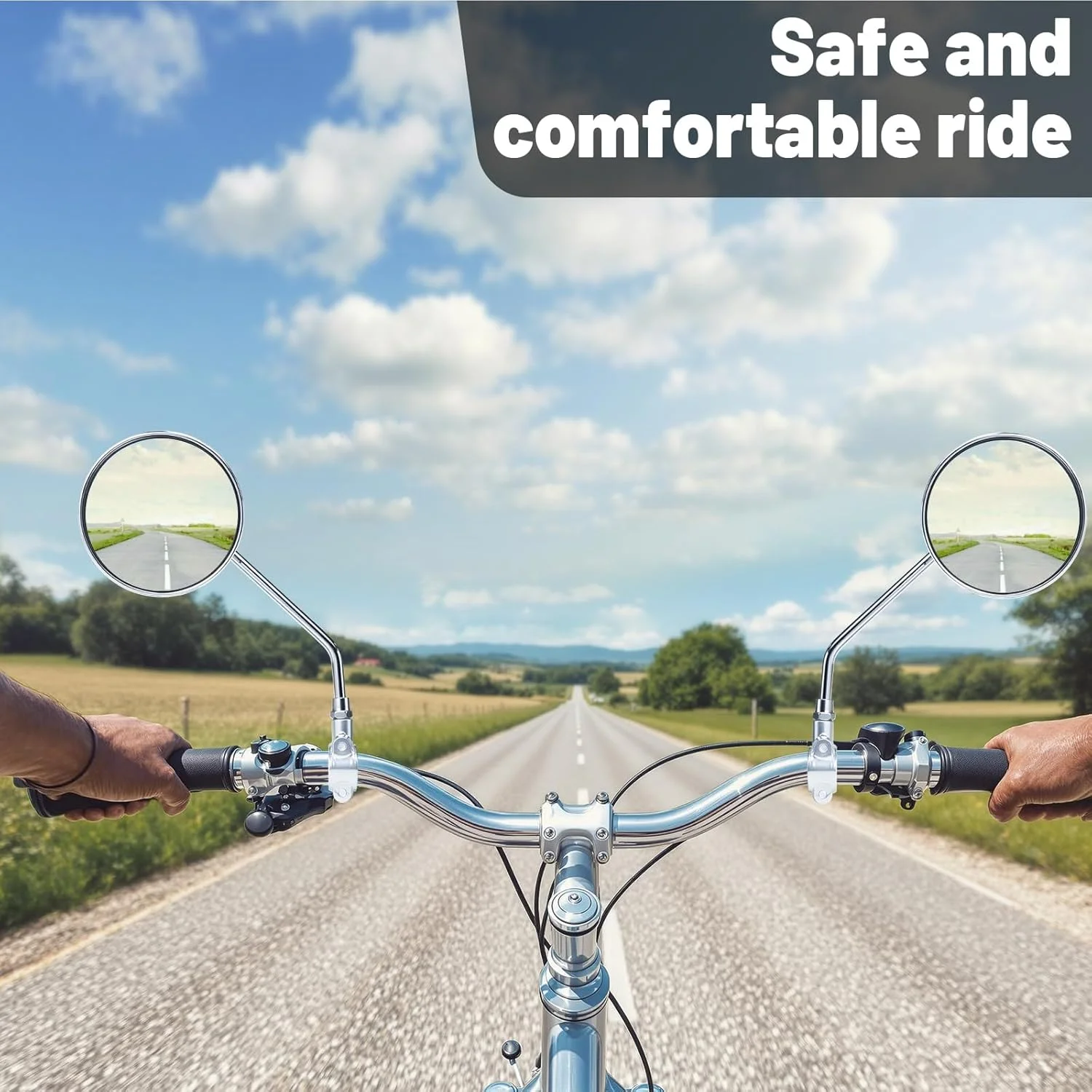 آینه دوچرخه کلاسیک - یک جفت آینه دید عقب فلزی دوچرخه برای فرمان، دوچرخه های کروز، آینه های جانبی دوچرخه برقی، قاب فولادی گالوانیزه برای لوازم جانبی دوچرخه های قدیمی