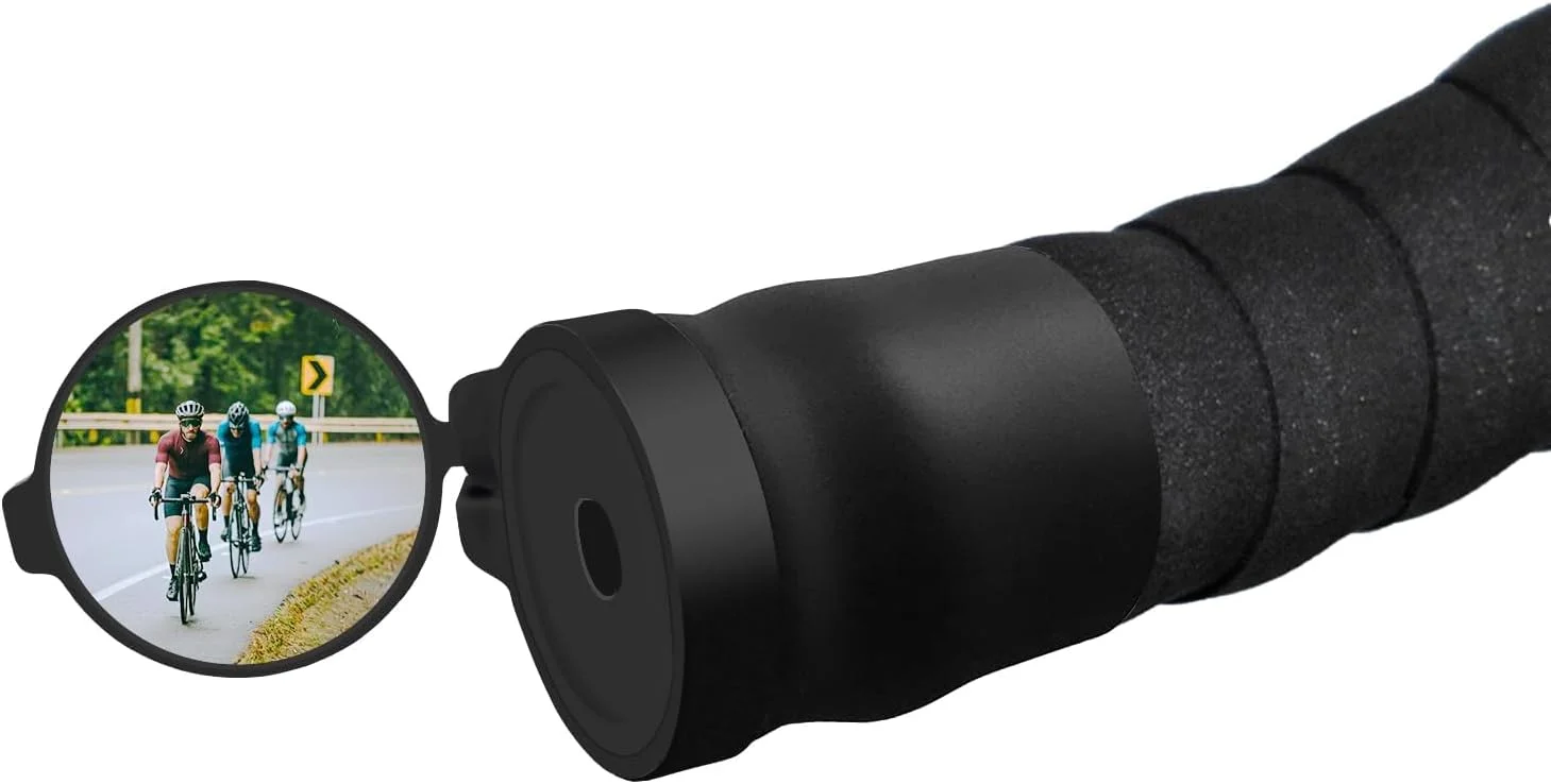 آینه دوچرخه TERRIFI برای فرمان، آینه تاشو دوچرخه کورسی برای فرمان، آینه دید عقب دوچرخه، آینه مینی فرمان جهانی با قابلیت چرخش 360 درجه، آینه دید عقب دوچرخه برای دوچرخه های کورسی