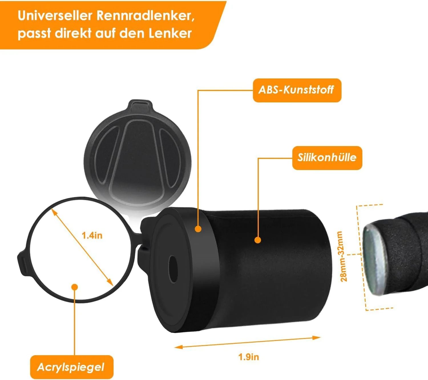آینه دوچرخه TERRIFI برای فرمان، آینه تاشو دوچرخه کورسی برای فرمان، آینه دید عقب دوچرخه، آینه مینی فرمان جهانی با قابلیت چرخش 360 درجه، آینه دید عقب دوچرخه برای دوچرخه های کورسی