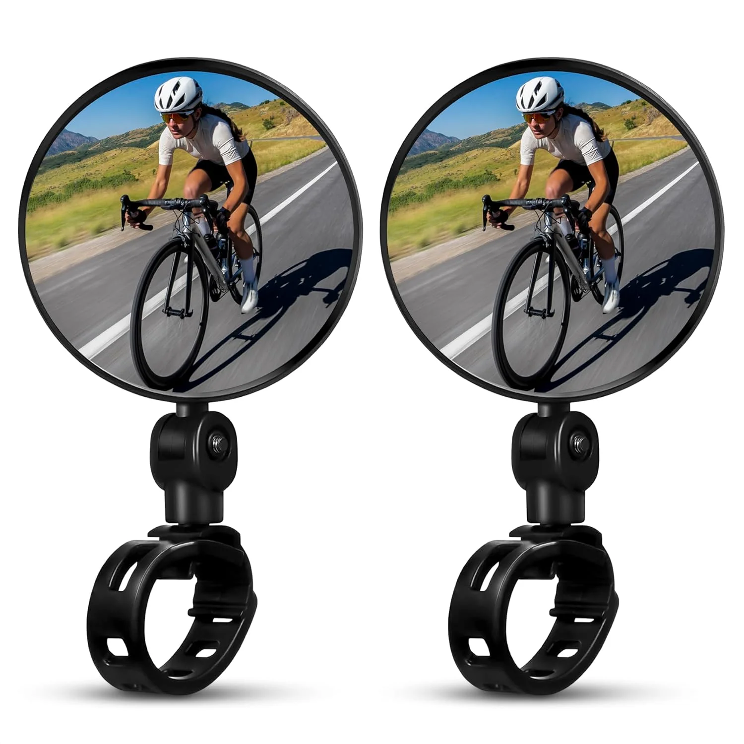 آینه دوچرخه نصب روی فرمان، آینه عقب دوچرخه، آینه های دوچرخه برای فرمان، آینه اسکوتر برای فرمان، آینه های جانبی دوچرخه، 2 عدد