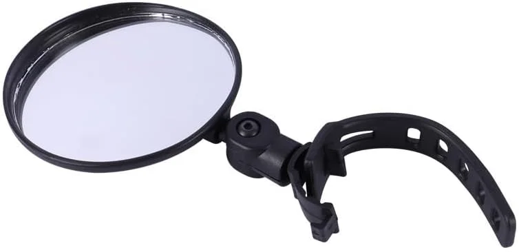 آینه دوچرخه مشکی با قابلیت چرخش 360 درجه، آینه های دید عقب فرمان دوچرخه ضد ضربه با زاویه دید عریض، آینه ایمنی محدب اکریلیک، لوازم جانبی آینه دوچرخه برای اکثر دوچرخه های کوهستانی و جاده ای