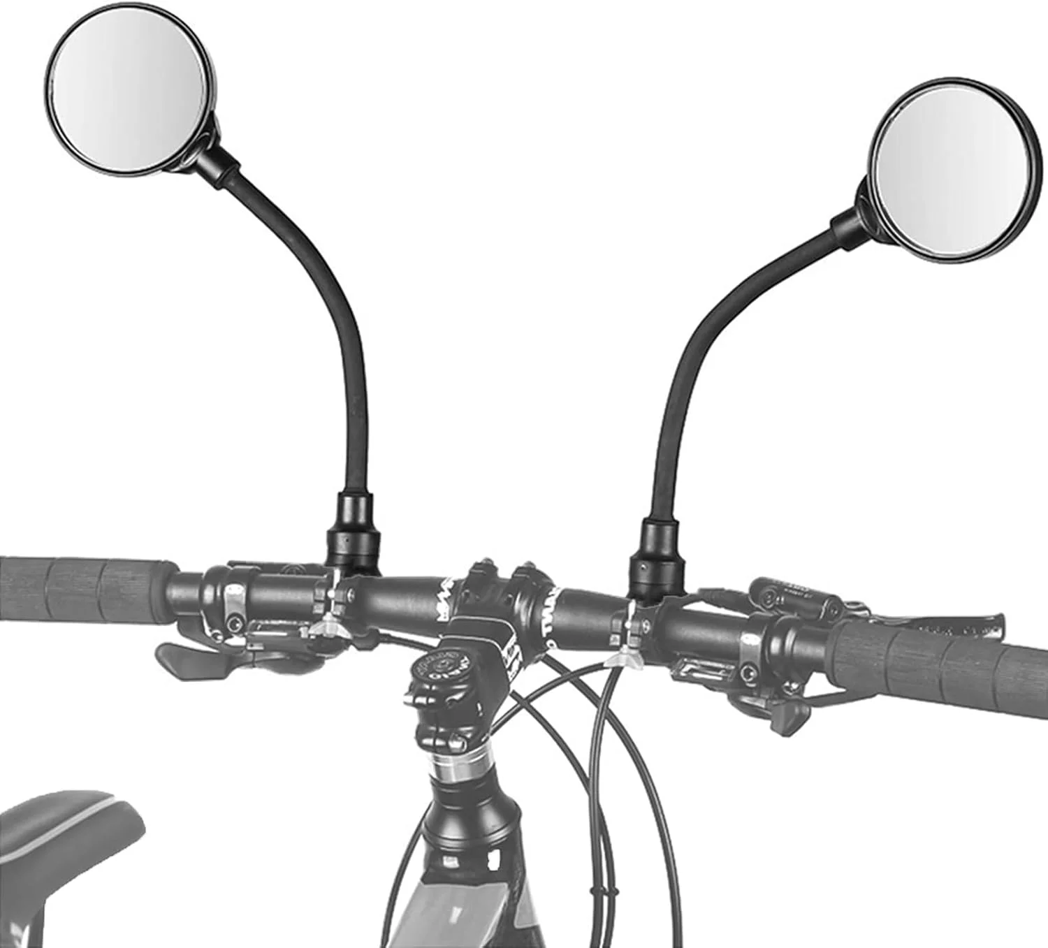 آینه دوچرخه 2 عددی، آینه با قابلیت چرخش 360 درجه، آینه دوچرخه، آینه فرمان، آینه محدب دوچرخه، آینه دید عقب، مناسب برای دوچرخه کوهستان، دوچرخه برقی، موتور گازی