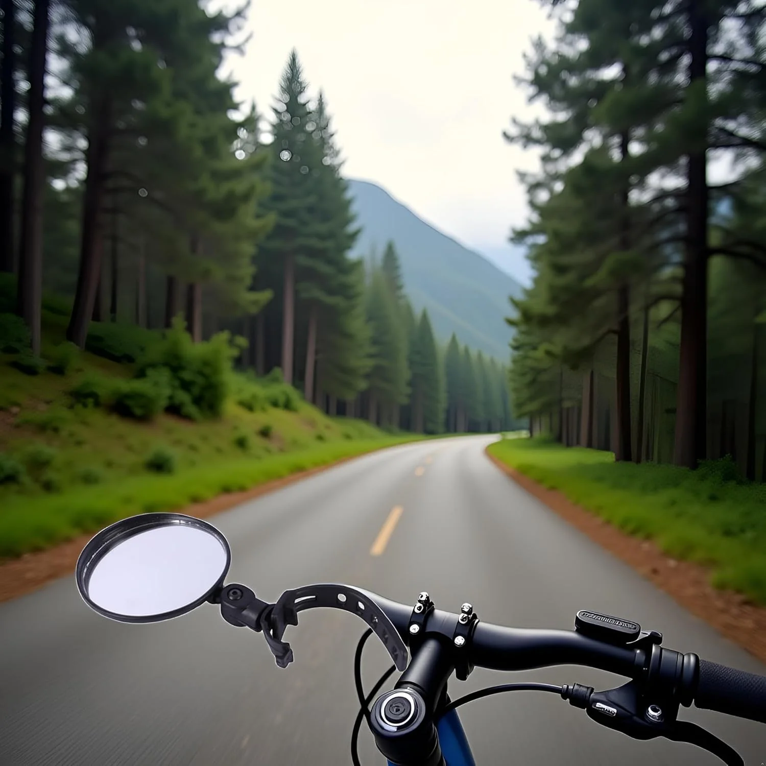 آینه دوچرخه مشکی با قابلیت چرخش 360 درجه، آینه های دید عقب فرمان دوچرخه ضد ضربه با زاویه دید عریض، آینه ایمنی محدب اکریلیک، لوازم جانبی آینه دوچرخه برای اکثر دوچرخه های کوهستانی و جاده ای