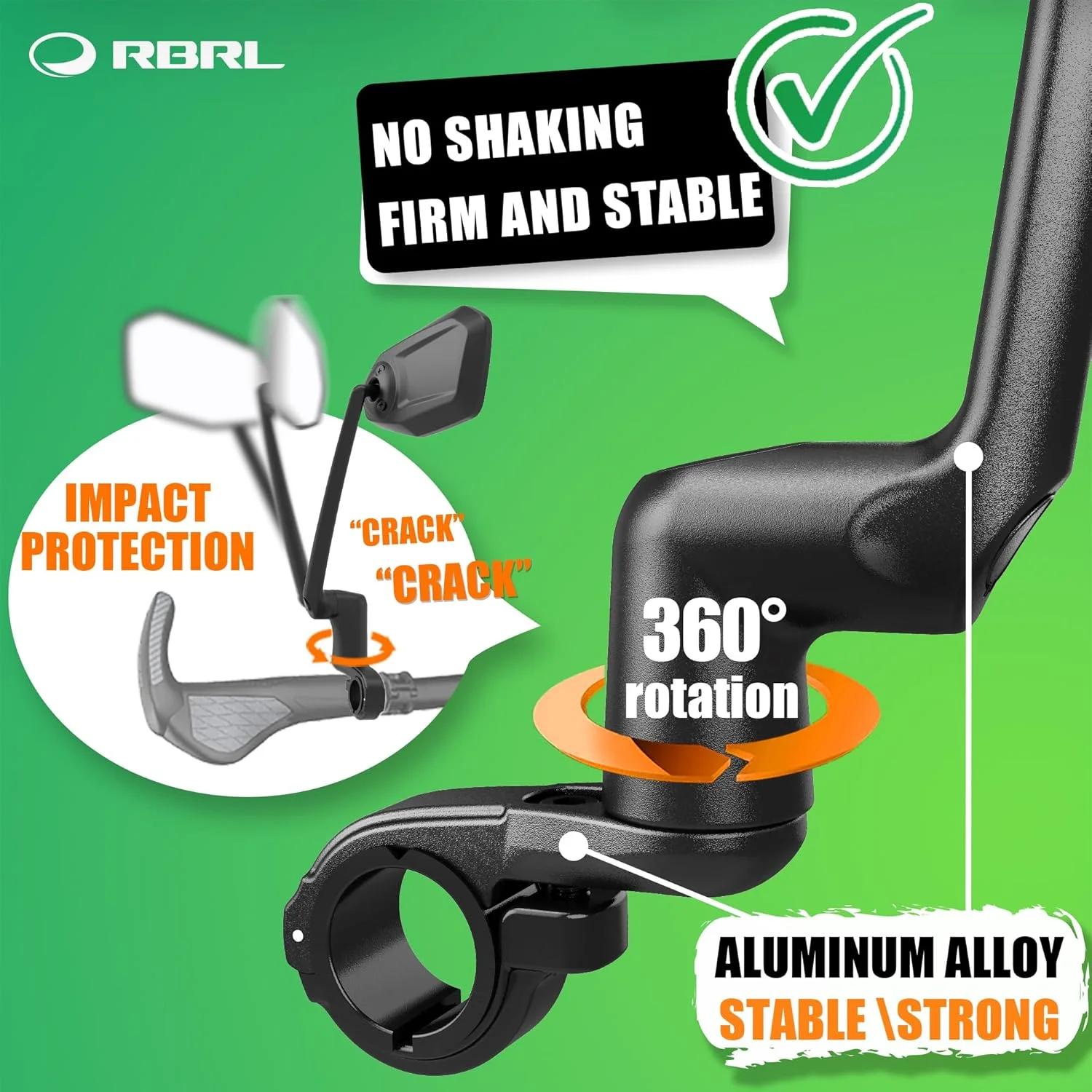 آینه دوچرخه RBRL، آینه دوچرخه پایدار و ضد افتادن، دید گسترده، آینه دید عقب بزرگ برای دوچرخه، آینه دوچرخه برای فرمان دوچرخه، دوچرخه برقی (چپ) آینه دوچرخه RBRL، آینه دوچرخه پایدار و ضد افتادن، دید گسترده، آینه دید عقب بزرگ برای دوچرخه، آینه دوچرخه برای فرمان دوچرخه، دوچرخه برقی (چپ)