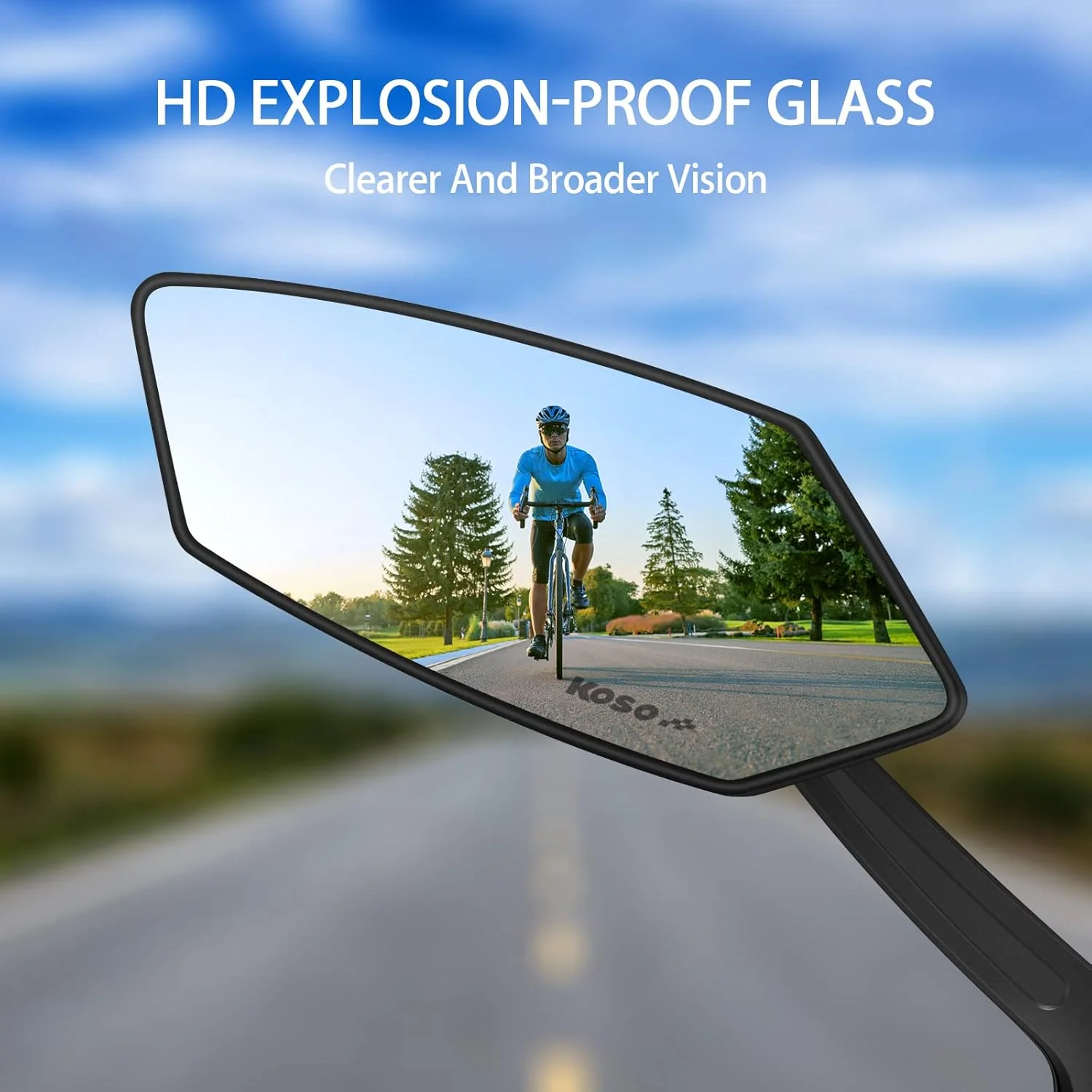 آینه دوچرخه فرمان 2 عددی، ضد انفجار HD، آینه دید عقب ایمن قابل تنظیم چرخشی، آینه های دوچرخه مقاوم در برابر خراش (نقره ای، طرف چپ و راست)