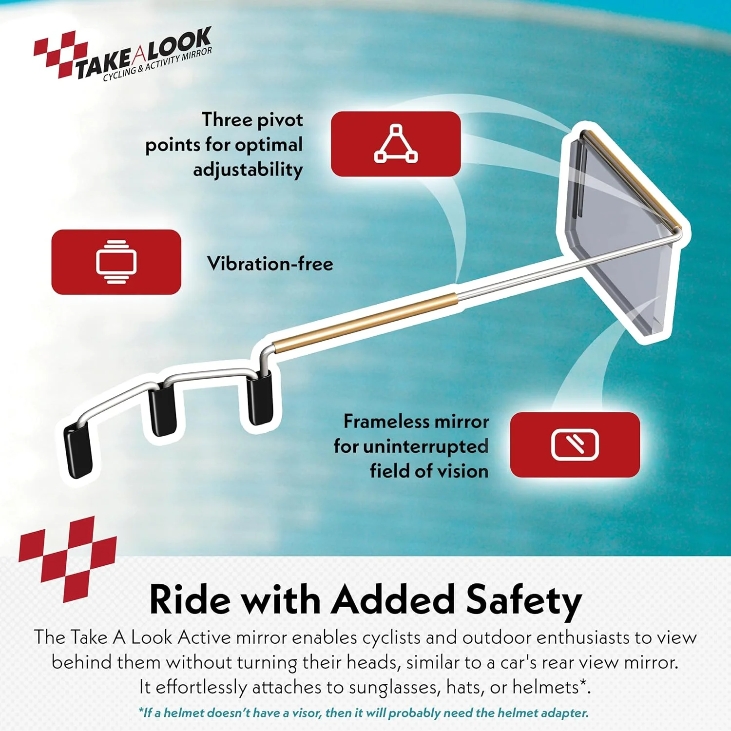 آینه عینک دوچرخه سواری Bike Peddler Take A Look