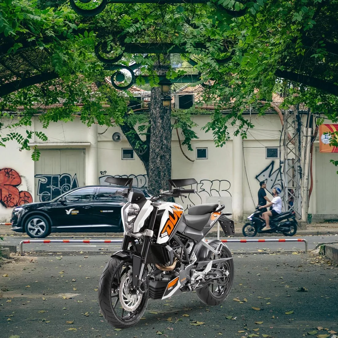 آینه بغل فرمان موتور سیکلت اوبروی تریدرز | اتصال مهره یورک | شیشه محدب استیلت مناسب برای KTM Duke 125 | 200 | 250 | 390
