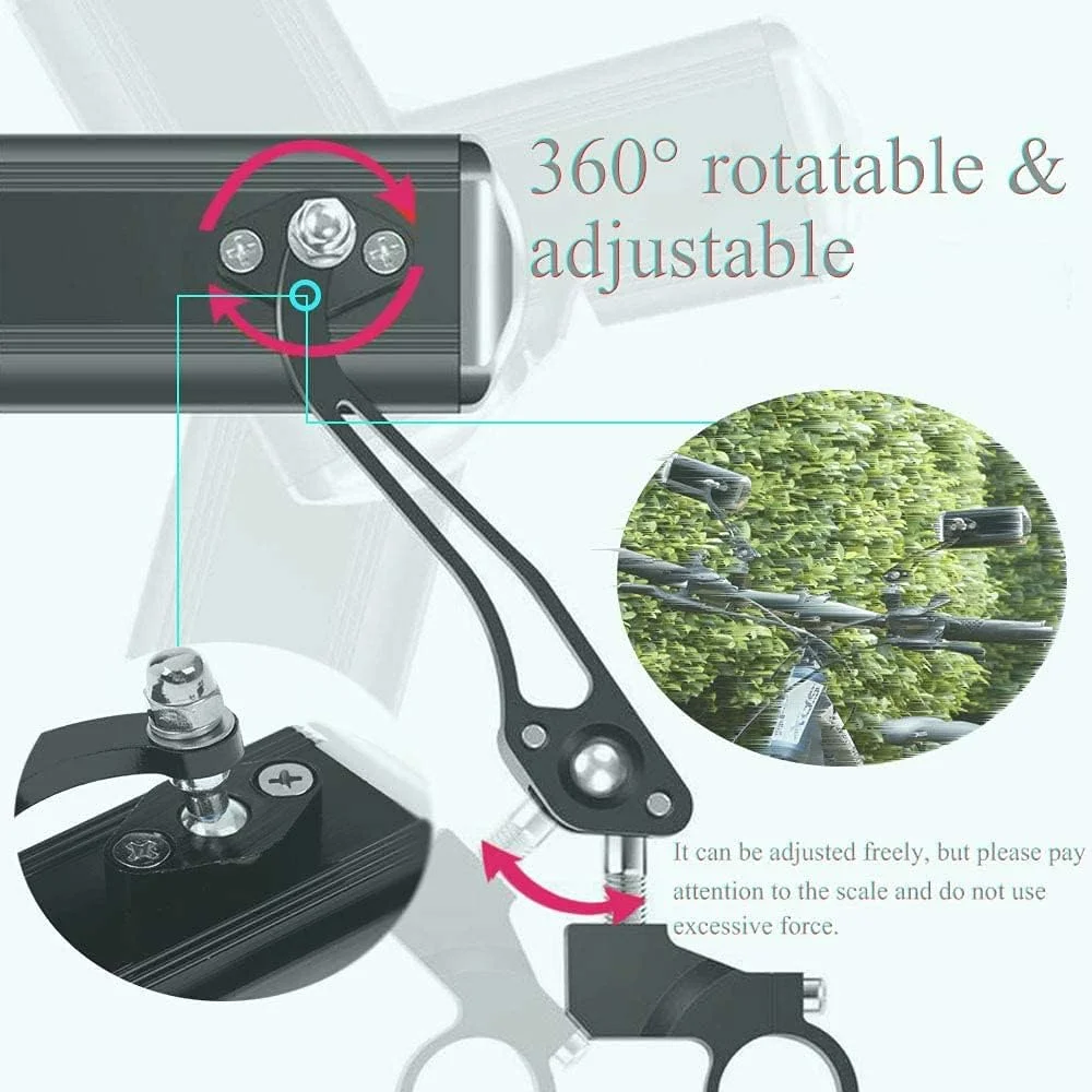 آینه های دوچرخه ناکازاوا، آینه دید عقب فرمان، آینه دوچرخه برای فرمان، بسته 2 عددی، آینه دوچرخه برای فرمان برای دوچرخه برقی، دوچرخه کوهستانی و دوچرخه دنده ثابت (مشکی1)