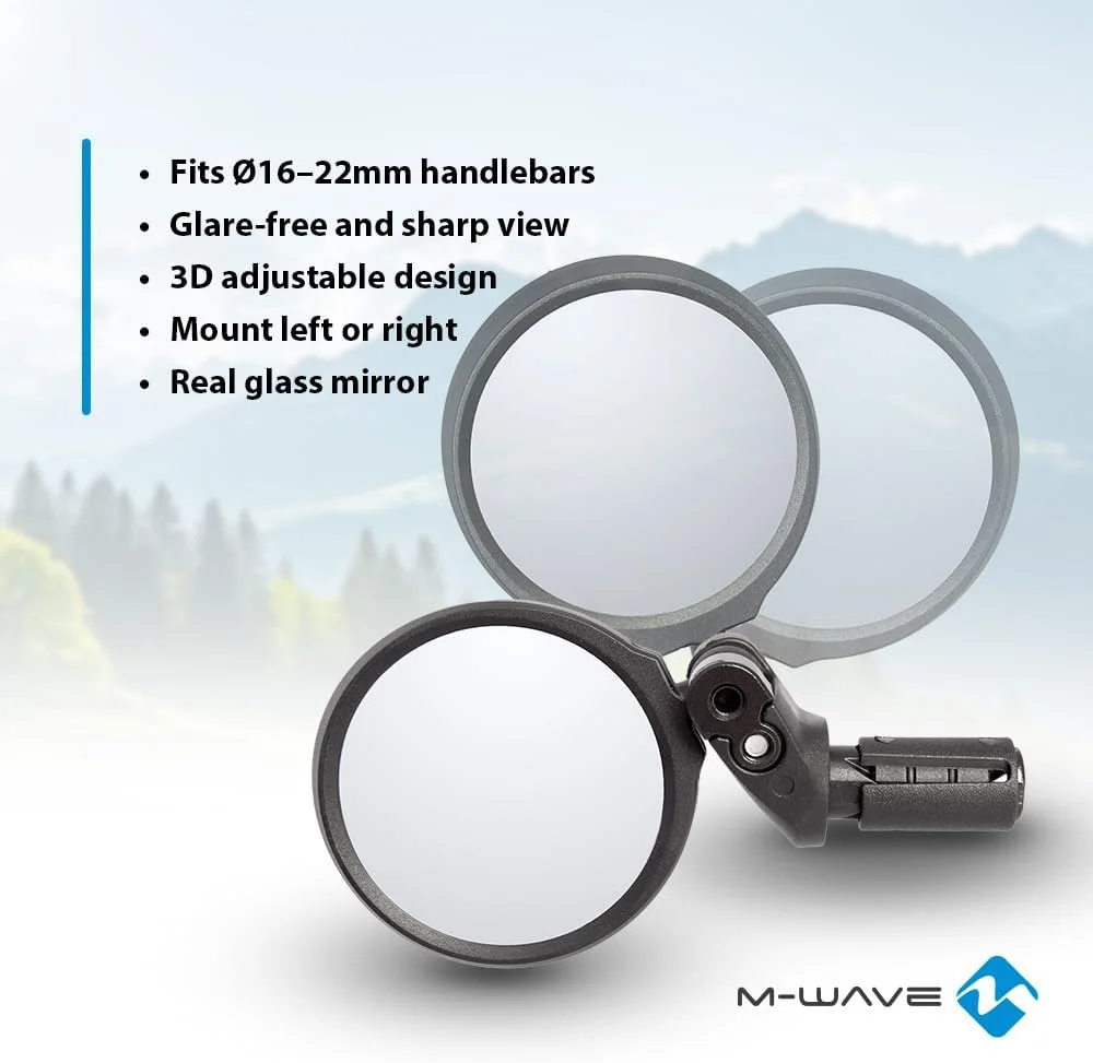 آینه دوچرخه M-Wave مدل Spy Space In 3D، شیشه ضد بازتاب و مقاوم در برابر ضربه - مشکی آینه دوچرخه M-Wave مدل Spy Space In 3D، شیشه ضد بازتاب و مقاوم در برابر ضربه - مشکی