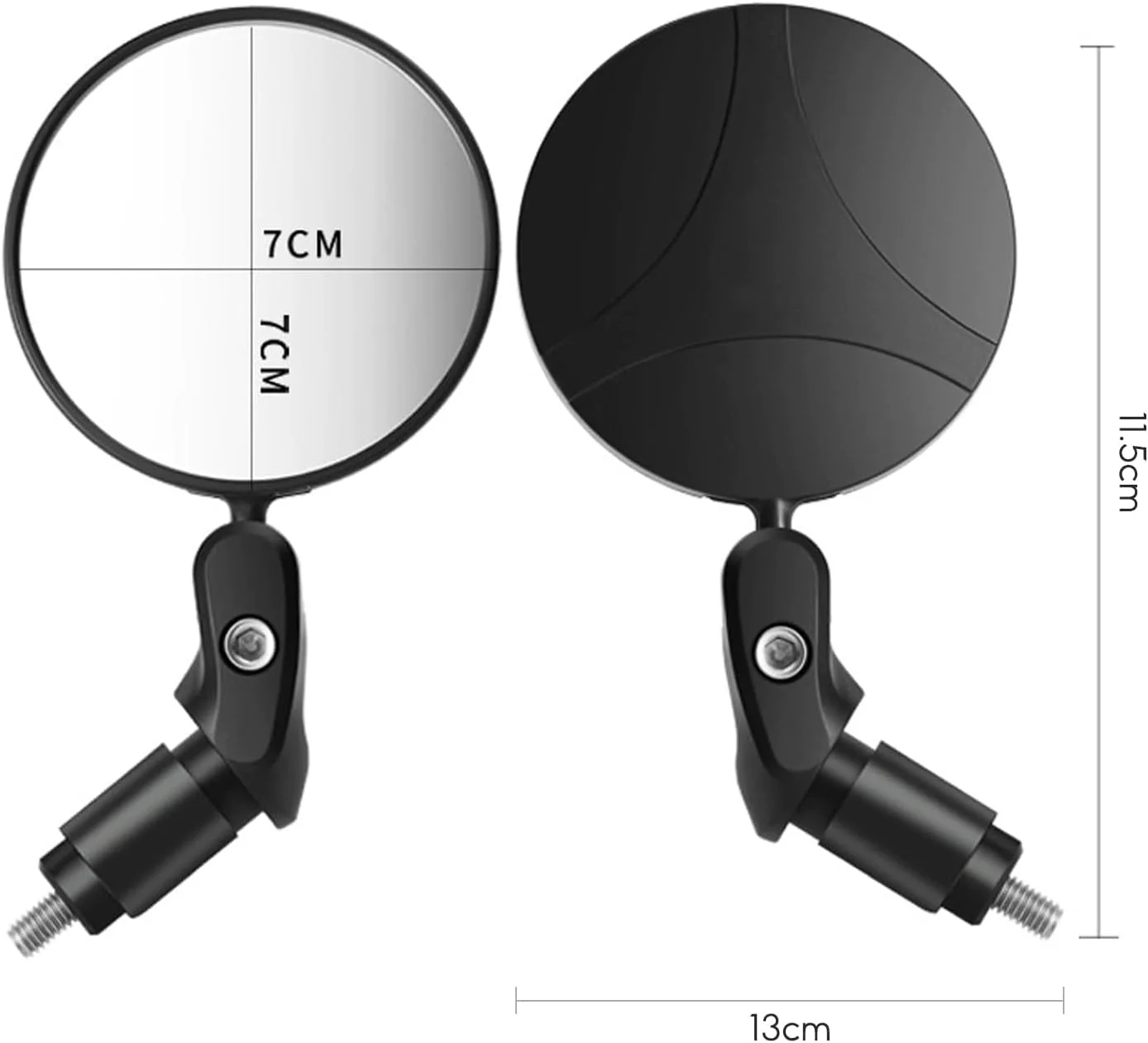 بسته 2 عددی آینه دوچرخه، آینه گردان دوچرخه، آینه دید عقب دوچرخه سواری، آینه فرمان، HD 360 درجه قابل چرخش و تاشو برای دوچرخه، دوچرخه کوهستانی، دوچرخه های جاده ای