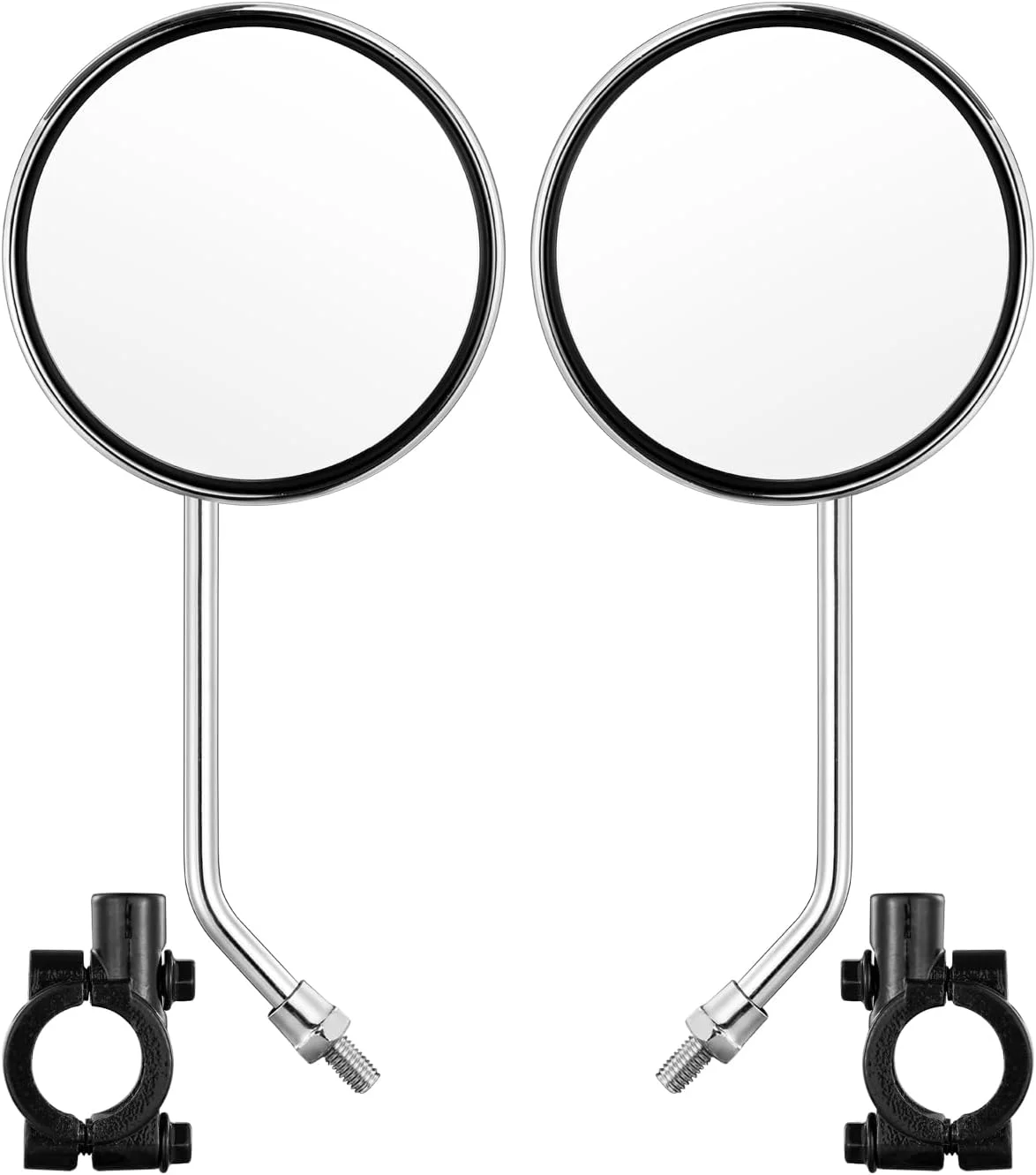 آینه دید عقب فرمان دوچرخه جولای، آینه ایمن و شفاف جهانی قابل تنظیم و چرخان برای دوچرخه کوهستان، دوچرخه جاده، دوچرخه برقی، اسکوتر موتورسیکلت با پیچ 8 میلی متری (1 جفت محدب)