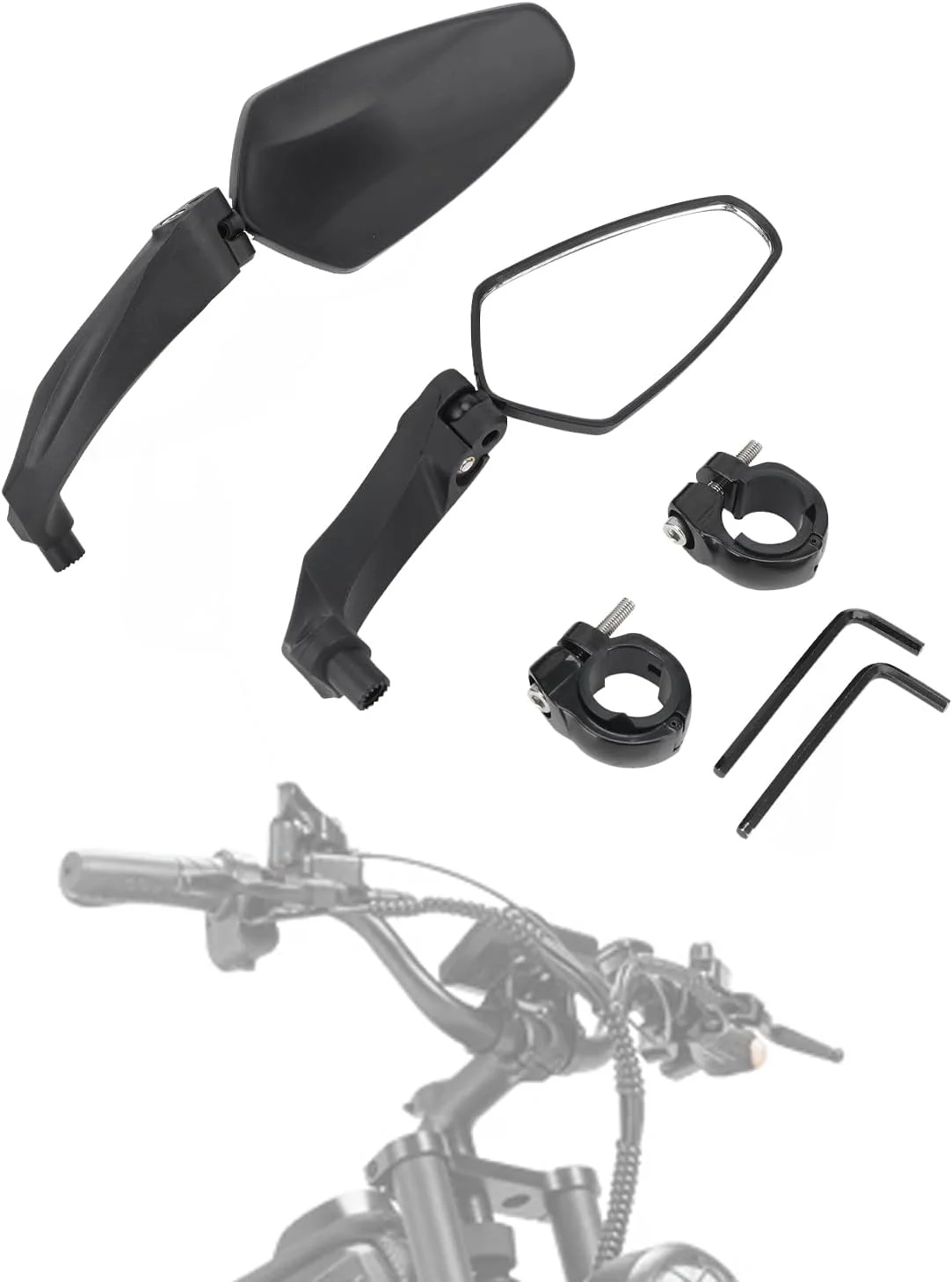 آینه های بغل دید عقب دوچرخه برقی مناسب برای Ridstar Q20 Tamobyke V20 V20Plus EKX X21 X20 Macfox X1S X1S X X2 دوچرخه برقی