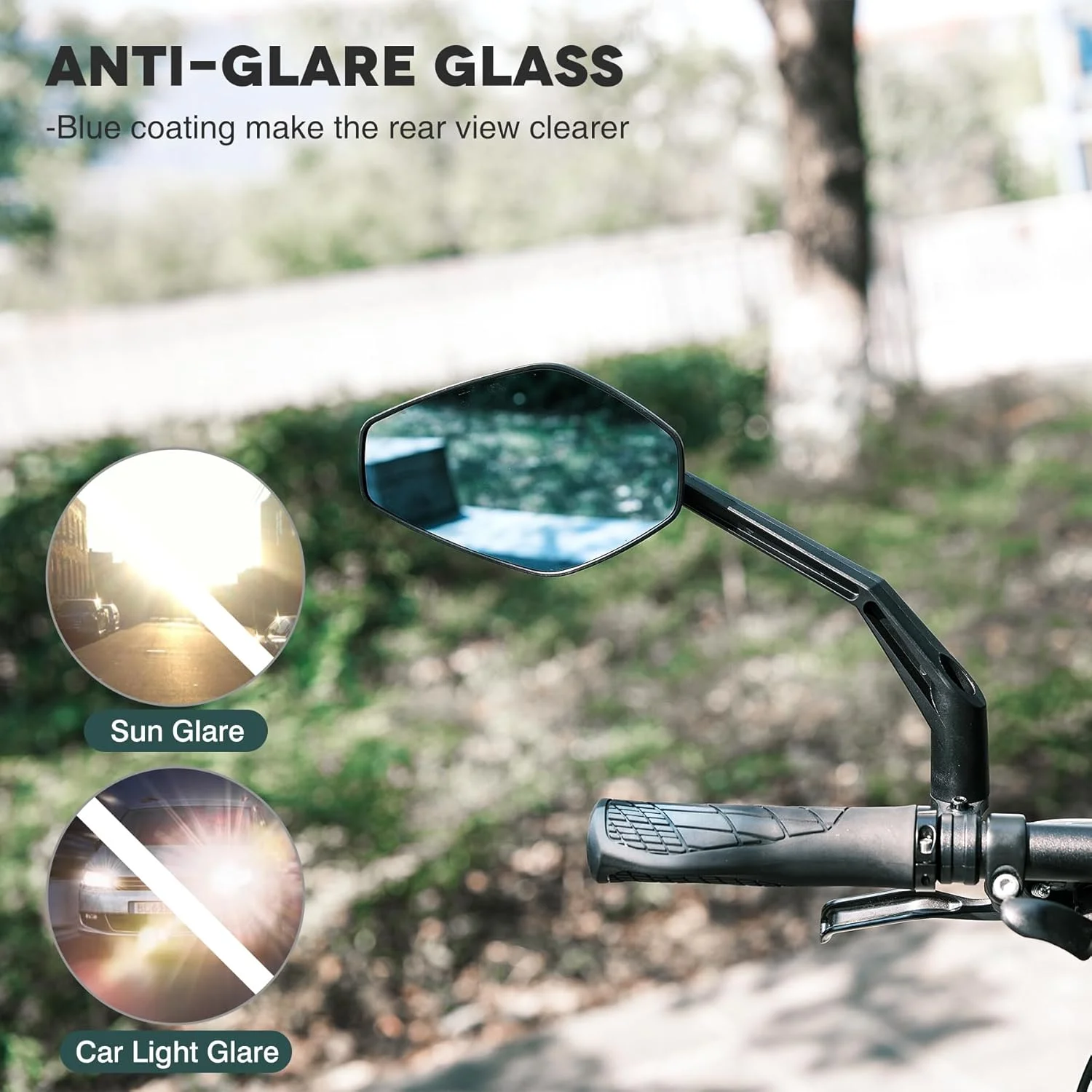 آینه فرمان دوچرخه، آینه های دید عقب دوچرخه، شیشه HD محدب مقاوم در برابر خش، محفظه فیبر کربن، آینه دید عقب ایمن دوچرخه برای MTB، دوچرخه الکترونیکی، لوازم جانبی دوچرخه جاده، مناسب برای 20-23 میلی متر