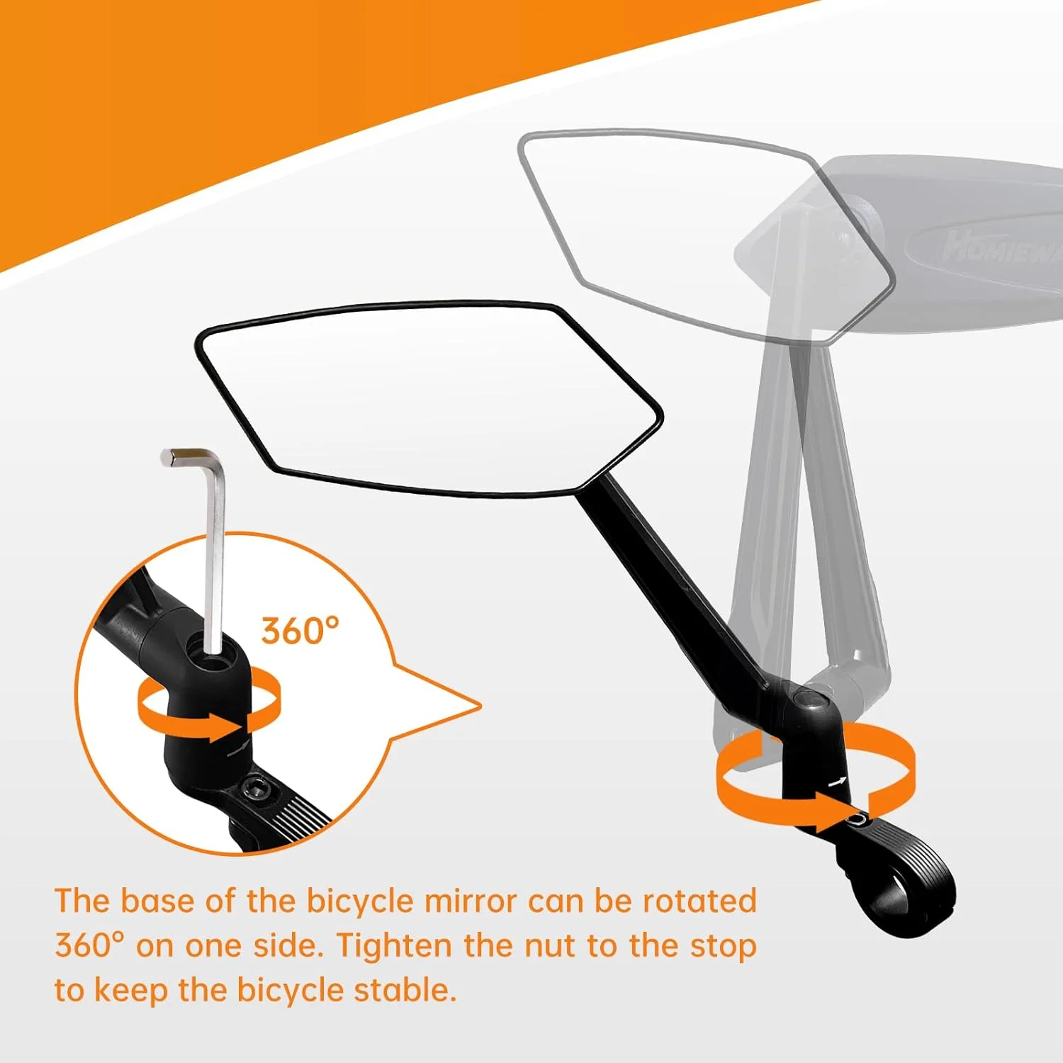 آینه دوچرخه، آینه تاشو جدید دوچرخه برای نصب روی فرمان، آینههای دید عقب قابل تنظیم دوچرخه، آینه 360 درجه قابل چرخش برای فرمان اسکوتر برقی سمت راست (22.2-25.4 میلیمتر). آینه دوچرخه، آینه تاشو جدید دوچرخه برای نصب روی فرمان، آینههای دید عقب قابل تنظیم دوچرخه، آینه 360 درجه قابل چرخش برای فرمان اسکوتر برقی سمت راست (22.2-25.4 میلیمتر).