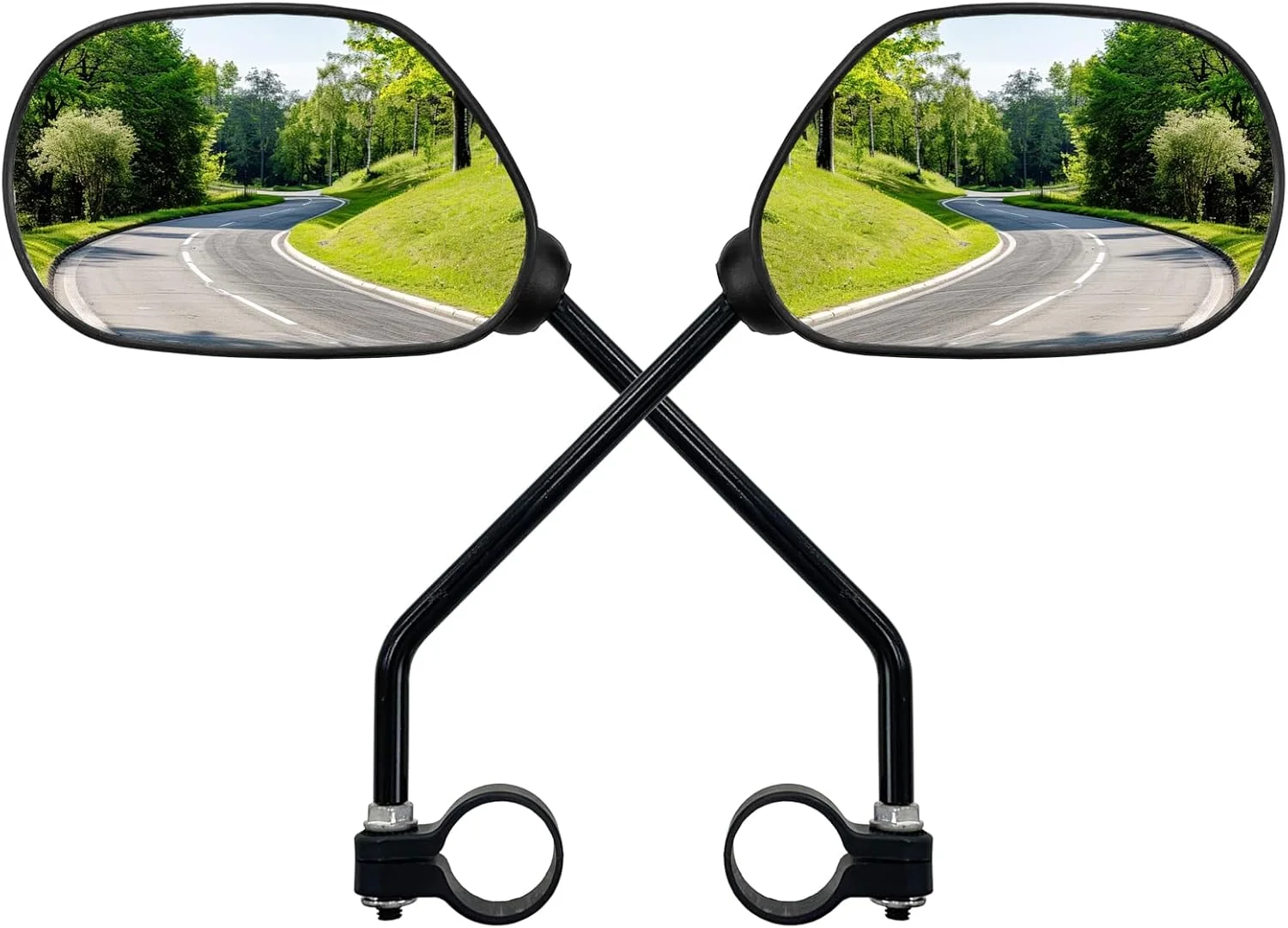 آینه دوچرخه برای نصب روی فرمان، 2 عدد آینه دید عقب دوچرخه برای دوچرخه برقی، آینه های شیشه ای HD برای فرمان با قطر 22-25 میلی متر