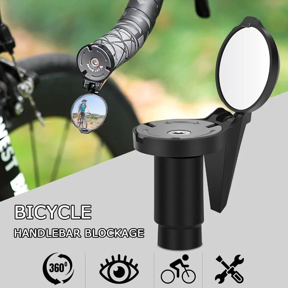 2 عدد آینه دید عقب مسدود کننده فرمان دوچرخه، بازتابنده محدب مسدود کننده فرمان جاده، تجهیزات دوچرخه کوهستان