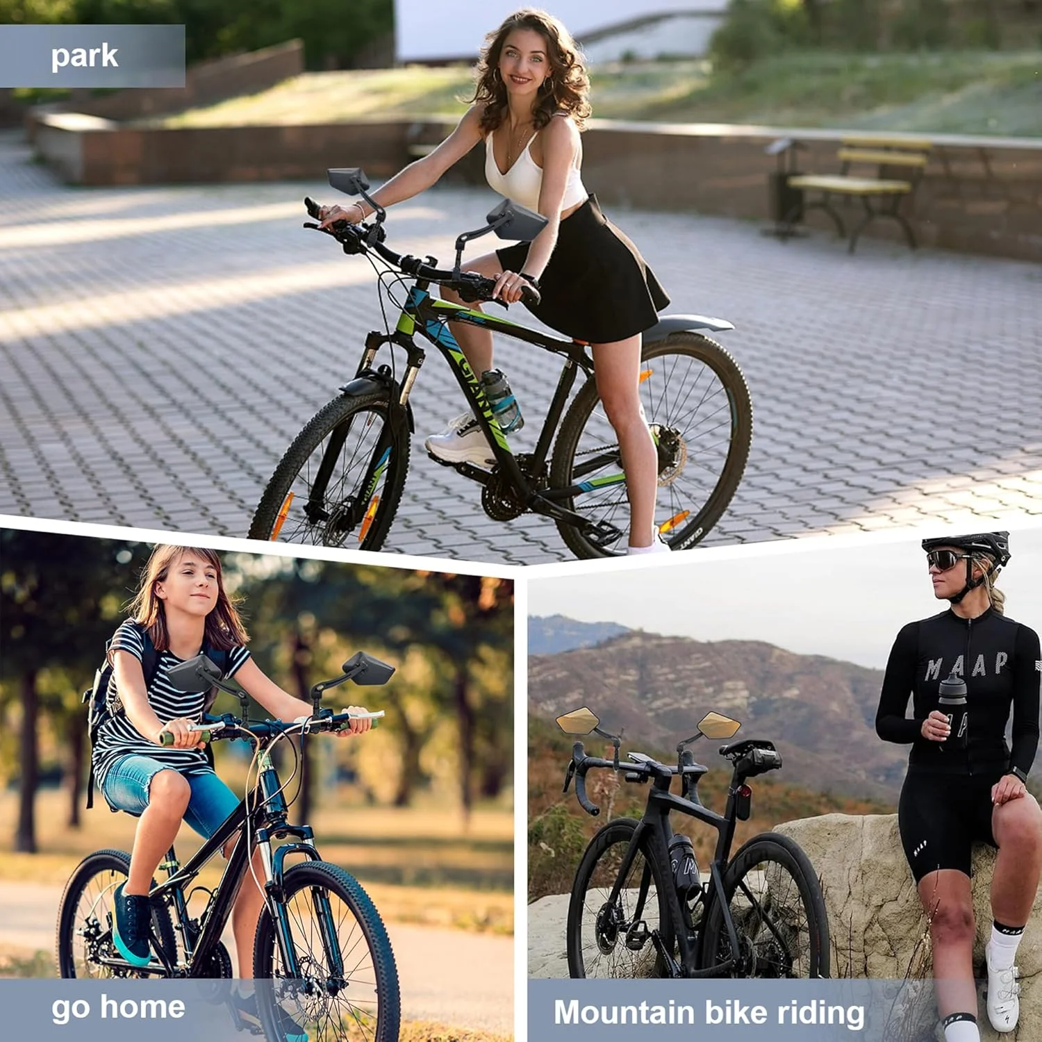 آینه دوچرخه دسته فرمانی، آینه دید عقب دوچرخه قابل تنظیم HD، آینه های دوچرخه جهانی برای دوچرخه های جاده ای، کوهستانی و برقی (مشکی-A) آینه دوچرخه دسته فرمانی، آینه دید عقب دوچرخه قابل تنظیم HD، آینه های دوچرخه جهانی برای دوچرخه های جاده ای، کوهستانی و برقی (مشکی-A)