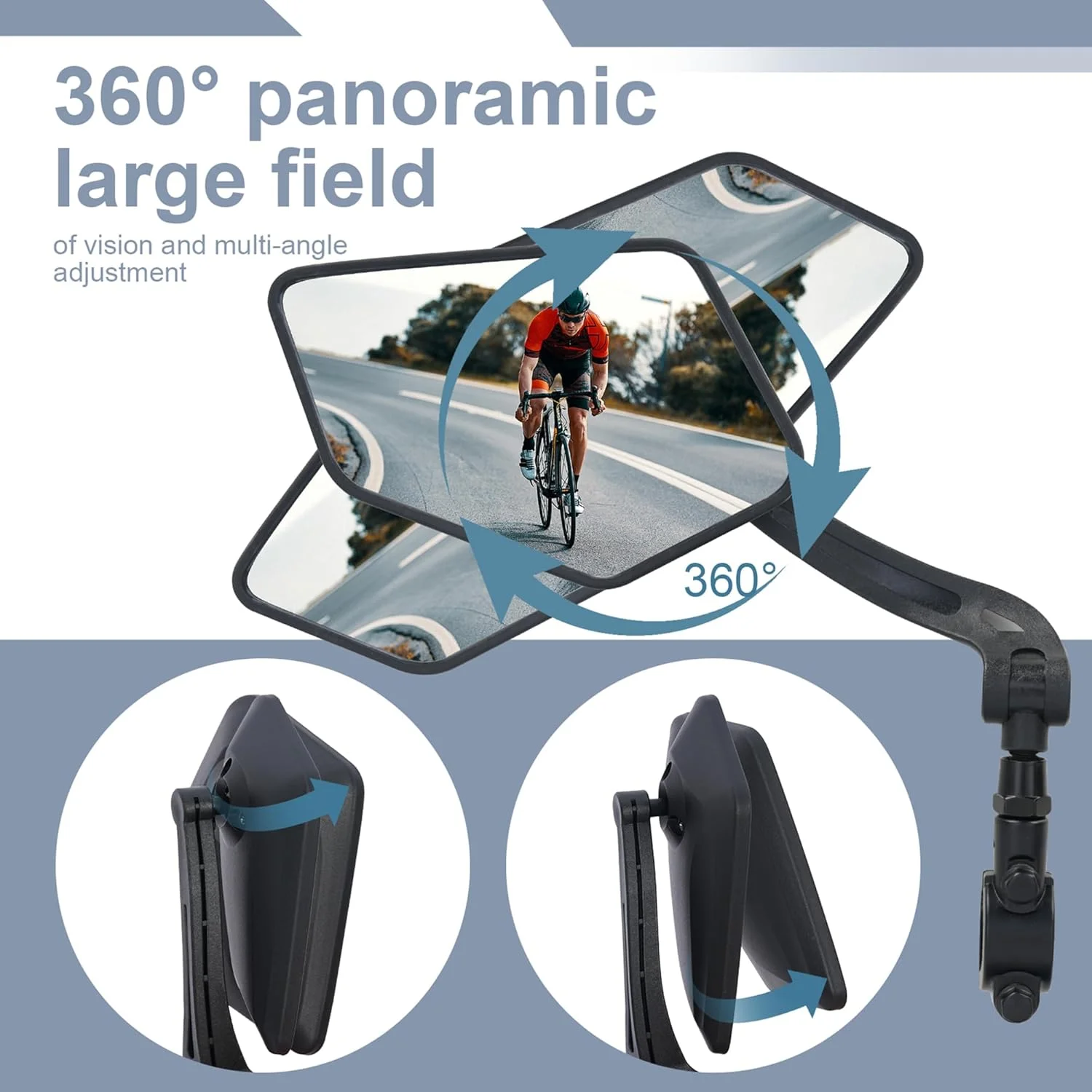 آینه دوچرخه دسته فرمانی، آینه دید عقب دوچرخه قابل تنظیم HD، آینه های دوچرخه جهانی برای دوچرخه های جاده ای، کوهستانی و برقی (مشکی-A) آینه دوچرخه دسته فرمانی، آینه دید عقب دوچرخه قابل تنظیم HD، آینه های دوچرخه جهانی برای دوچرخه های جاده ای، کوهستانی و برقی (مشکی-A)