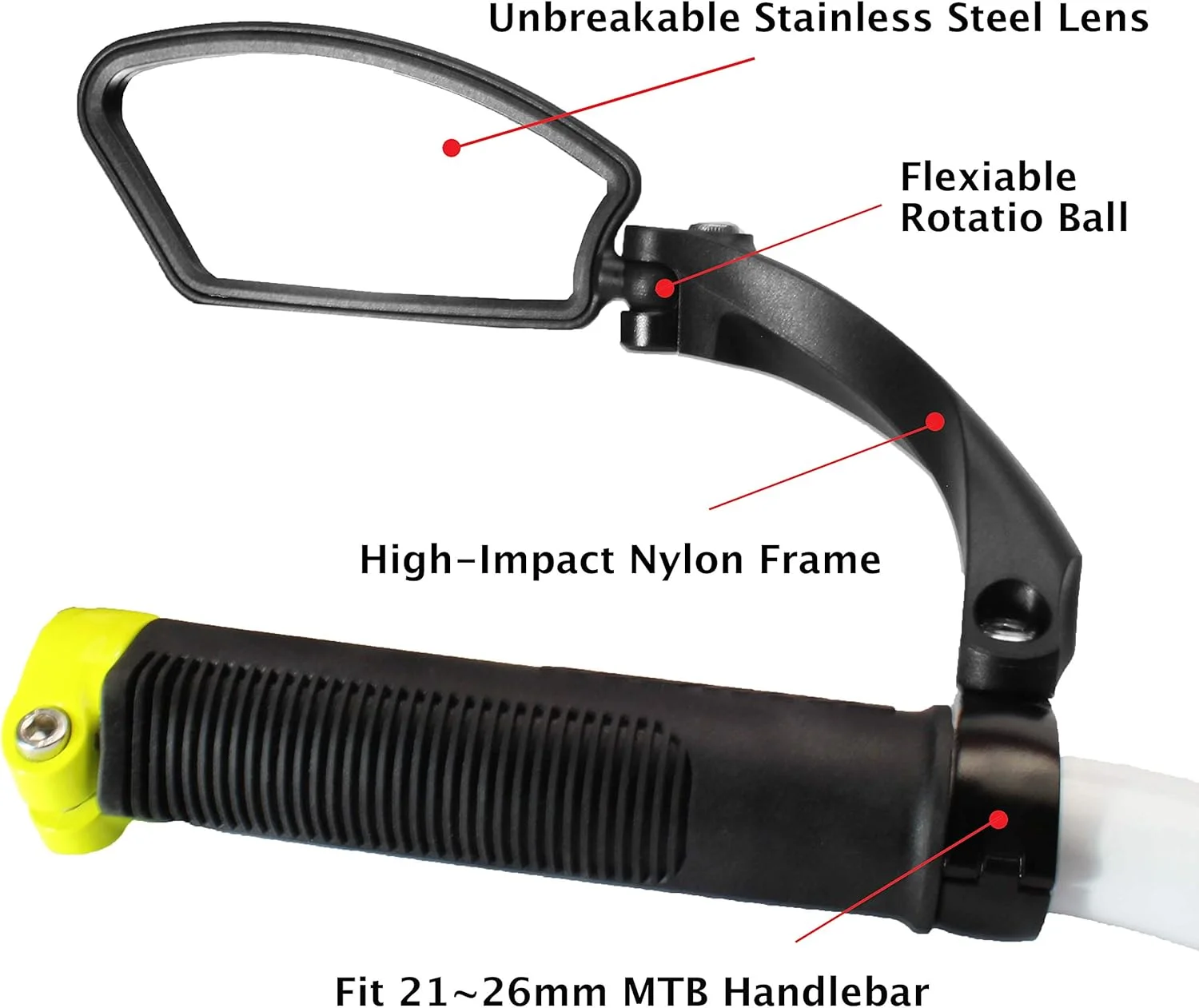 آینه عقب دوچرخه Hafny Cyber مدل HF-MR080 (سمت چپ، مشکی)