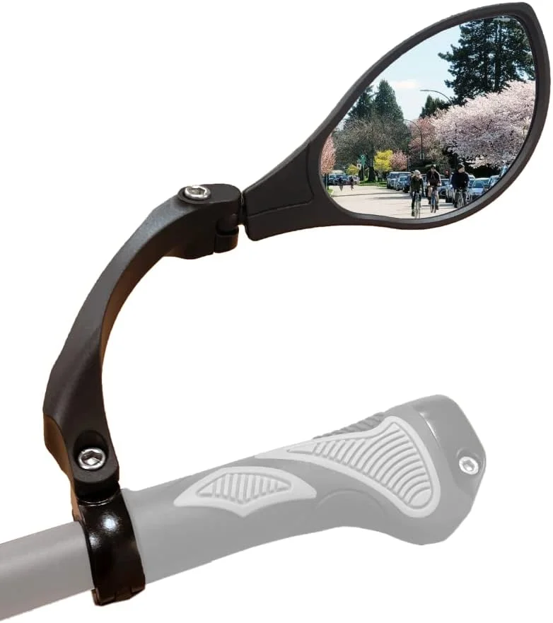 آینه دوچرخه فرمان هافنی مدل جدید، لنز شیشه ای HD (راست نقره ای)