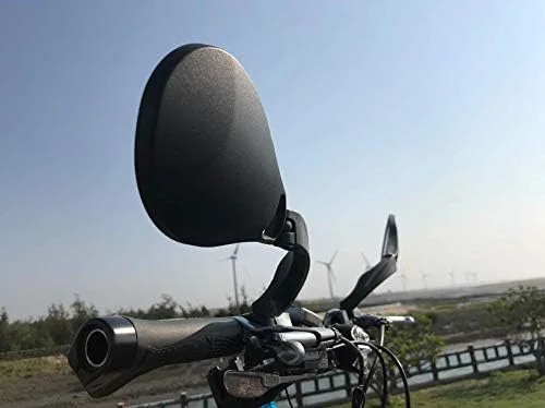 آینه دوچرخه برقی تایید شده Hafny E13، آینه فرمان دوچرخه با سطح بزرگ، آینه دوچرخه شیشه ای درجه خودرو HD، آینه دوچرخه سواری ایمن مقاوم در برابر انفجار (HF-M901RB-FR01) (آبی راست)