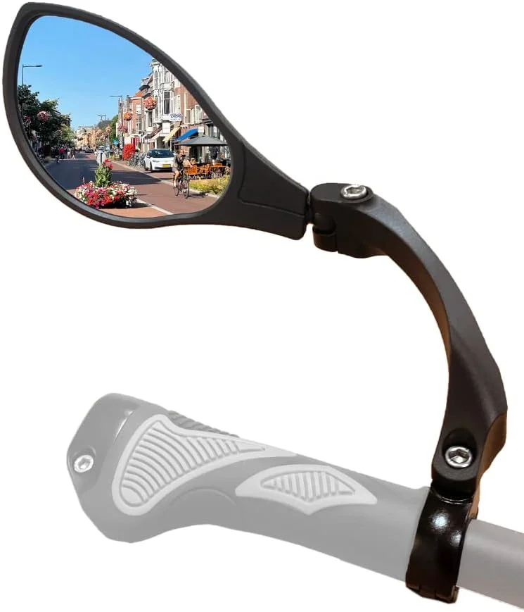 آینه دوچرخه فرمان Hafny 2019 مدل جدید، لنز شیشه ای HD (ضد تابش نور آبی، سمت چپ)