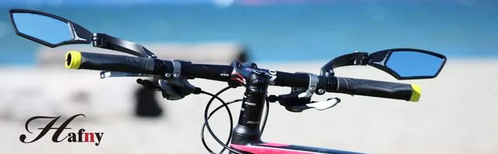 آینه فرمان دوچرخه هافنی مدل جدید، HD مقاوم در برابر ضربه، شیشه شفاف ایمن، آینه دوچرخه قابل تنظیم و چرخش، آینه دید عقب برای دوچرخه، HF-MR095