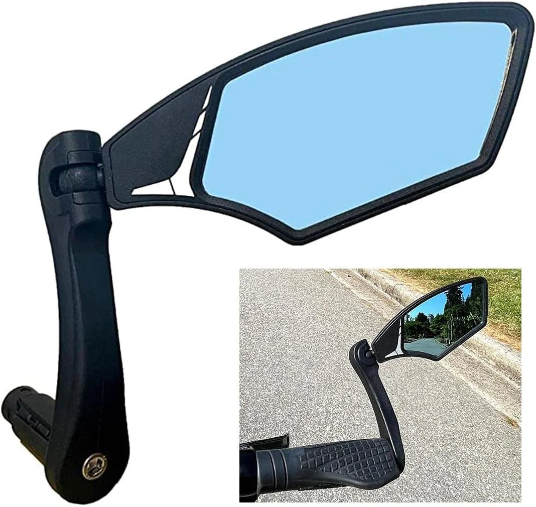 آینه دوچرخه جدید Hafny، لنز شیشه ای درجه یک خودرو، ضد خرد شدن، آینه دوچرخه قابل تنظیم، آینه های دوچرخه برقی، HF-M900RB-FR04