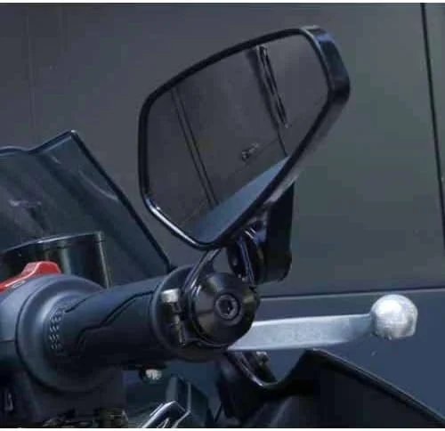 آینه دید عقب مستطیلی فرمان دوچرخه، قابل تنظیم و چرخش، شیک، مجموعه 2 عددی، مشکی، مناسب برای Bajaj New Discover 125 M DTS-i