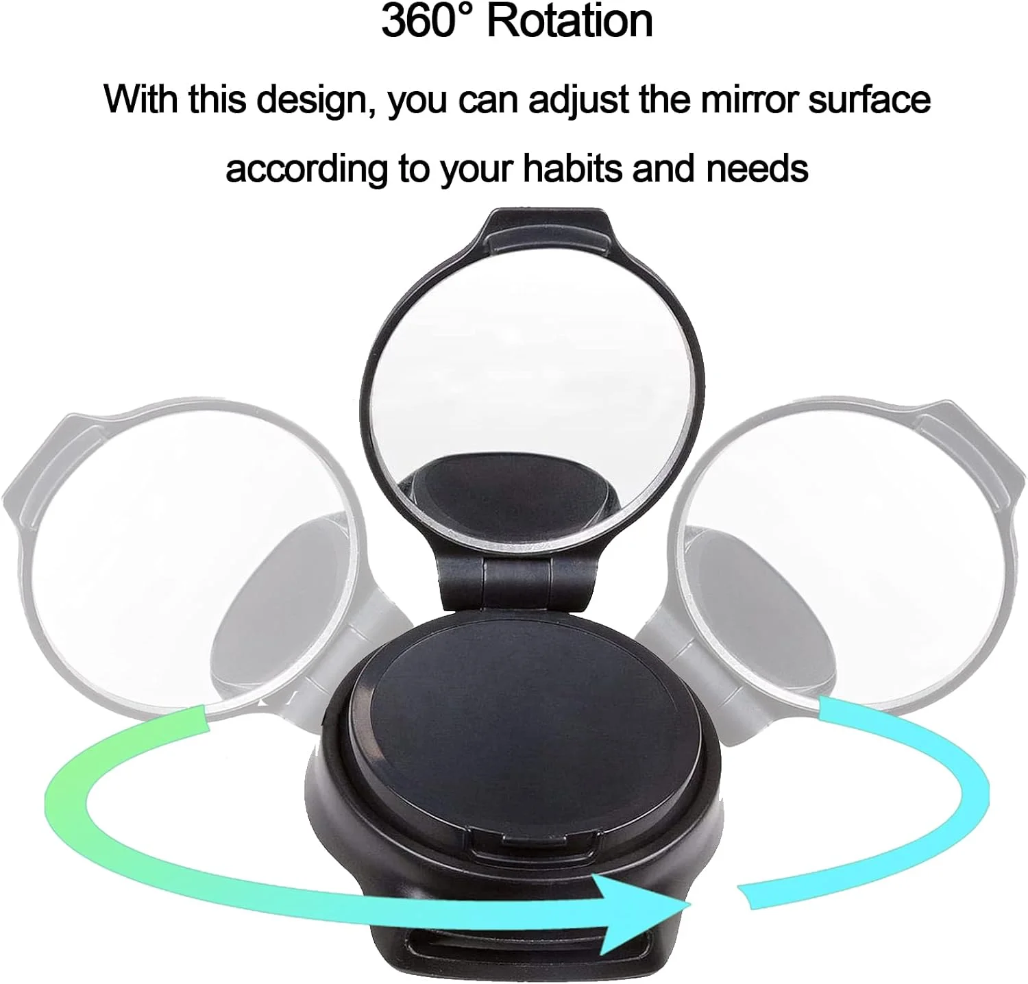 2 عدد مچ بند آینه عقب دوچرخه، مچ بند 360 درجه آینه عقب دوچرخه، محافظ مچ دست آینه عقب دوچرخه سواری، آینه های جانبی جاده ای قابل تنظیم برای دوچرخه کوهستانی لوازم جانبی آینه عقب ایمن