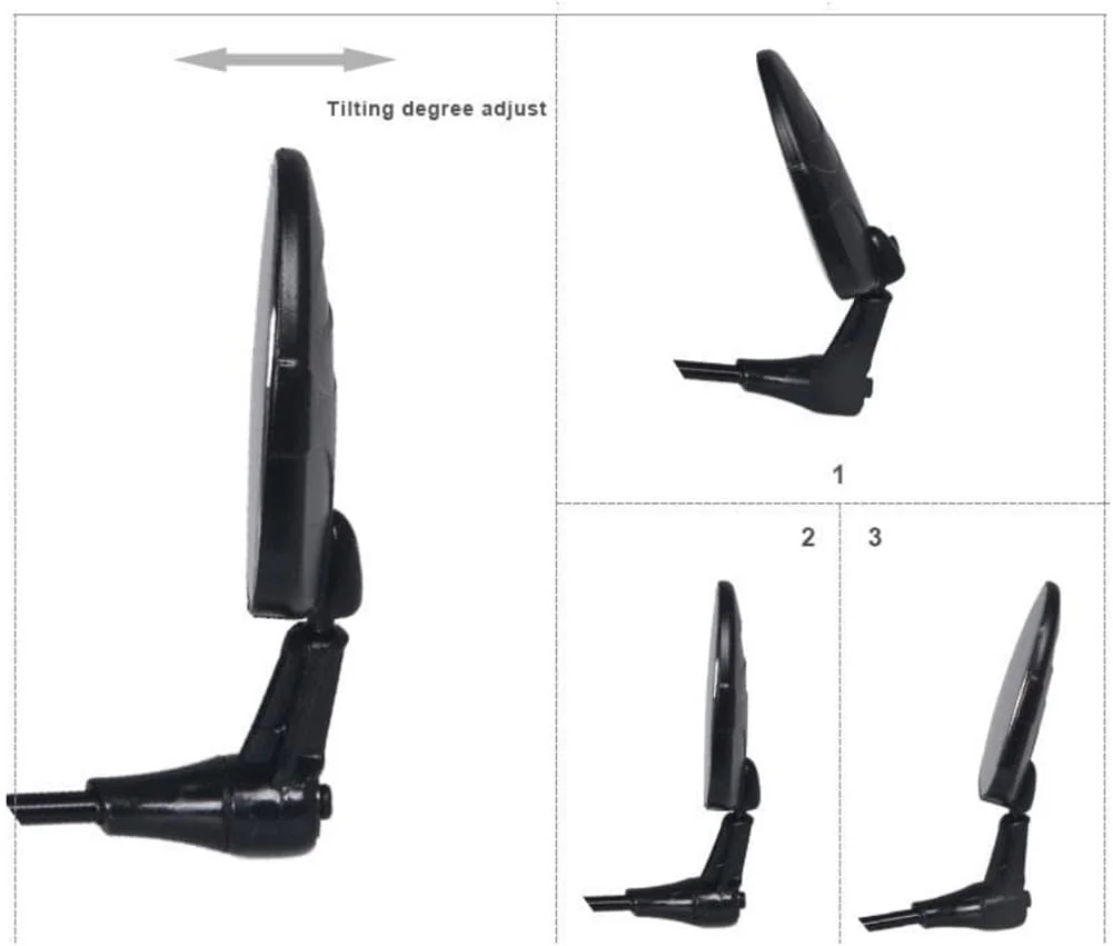 آینه دید عقب دوچرخه چرخشی CALANDIS® برای کلاه ایمنی | 1 عدد آینه دید عقب کلاه ایمنی