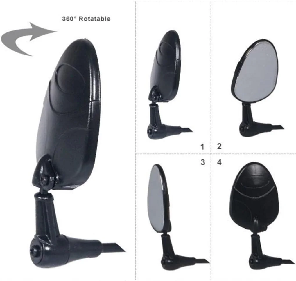 آینه دید عقب دوچرخه چرخشی CALANDIS® برای کلاه ایمنی | 1 عدد آینه دید عقب کلاه ایمنی