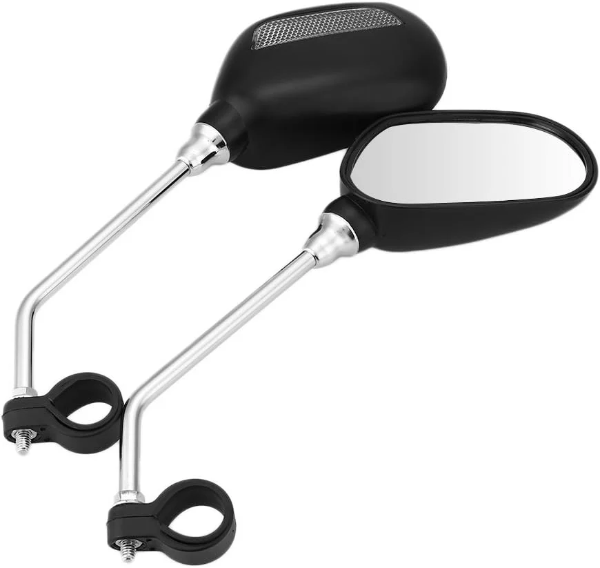 آینه دید عقب فرمان دوچرخه - بسته 2 عددی - چرخان و قابل تنظیم، زاویه دید عریض، شیشه ایمن HD، ضد ضربه، آینه تخت جانبی، مناسب برای دوچرخه و دوچرخه برقی (BM046)