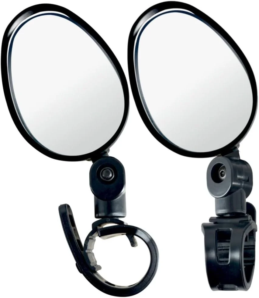 آینه دوچرخه، 2 عدد، آینه دید عقب، آینه دوچرخه، 360 درجه، قابل تنظیم، ایمن، آینه فرمان چرخشی، آینه اکریلیک جهانی، آینه دید عقب برای دوچرخه کوهستان