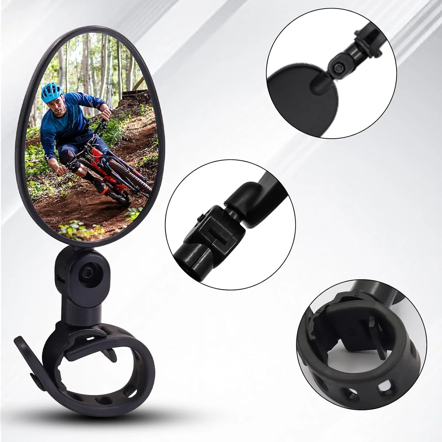 آینه دوچرخه، آینه های ایمن دید عقب دوچرخه سواری، آینه دوچرخه زاویه باز، آینه محدب شیشه ای بیضی شکل برای اکثر دوچرخه های کوهستانی و جاده ای 2 عدد آینه دوچرخه، آینه های ایمن دید عقب دوچرخه سواری، آینه دوچرخه زاویه باز، آینه محدب شیشه ای بیضی شکل برای اکثر دوچرخه های کوهستانی و جاده ای 2 عدد